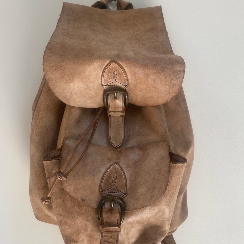 Leather backpack